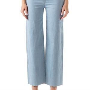 Fidelity Wide Leg Raw Hem Jeans